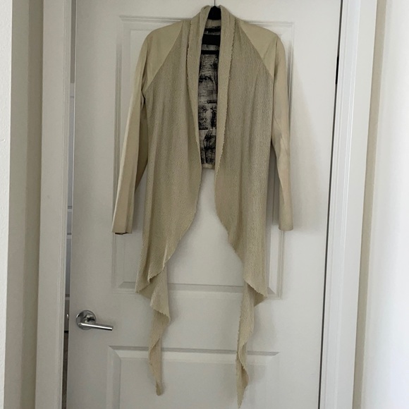 Ivory Leather Jacket - Picture 1 of 4